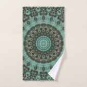 Conception de motif mandala vert antique (Serviette à main)