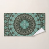 Conception de motif mandala vert antique (Serviette à main)
