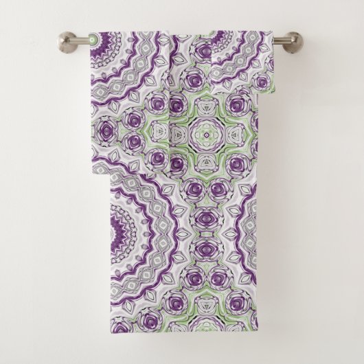 Conception de Motif Mandala violet et vert (En situation)