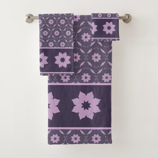 Conception de motif sans couture Fleur Étoile Roug (En situation)