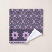 Conception de motif sans couture Fleur Étoile Roug (Gant de toilette)