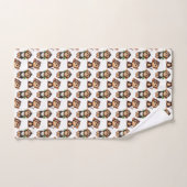 Conception de motif singe blanc (Serviette à main)