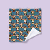 Conception de motif singe bleu (Gant de toilette)