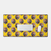 Conception de motif tête de tigre jaune (Clavier et souris)