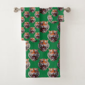 Conception de motif tête de tigre vert (En situation)