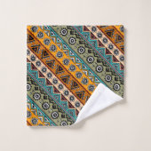 Conception de motifs aztèques ethniques colorés (Gant de toilette)