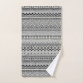 Conception de motifs aztèques gris blanc (Serviette à main)