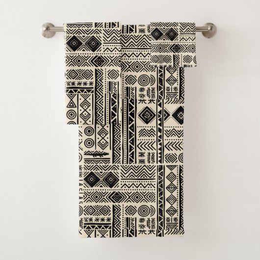 Conception de mudcloth moderne royale (En situation)