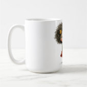 Conception de mug à café de petite fille tenant un (Gauche)