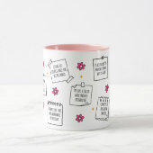 Conception de mug avec bloc-notes d'affirmations (Centre)