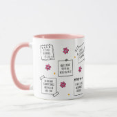 Conception de mug avec bloc-notes d'affirmations (Gauche)
