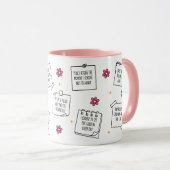 Conception de mug avec bloc-notes d'affirmations (Devant droit)