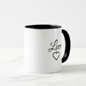 Conception de mug avec citation d'amour élégante (Devant droit)