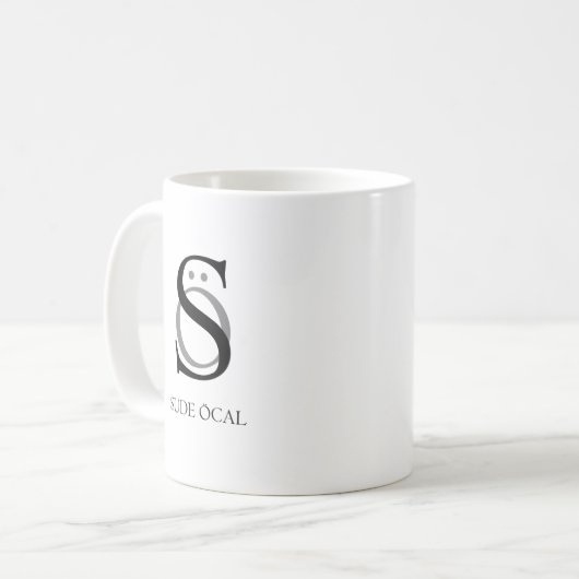 CONCEPTION DE MUG AVEC MON NOM LOGO INITIAL (Devant gauche)