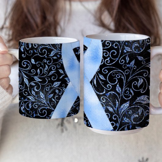 Conception de mug avec ruban de sensibilisation bl