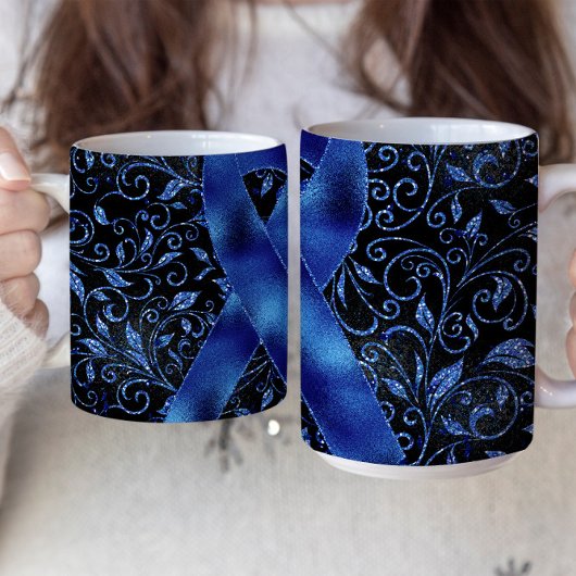 Conception de mug avec ruban de sensibilisation bl