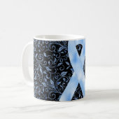 Conception de mug avec ruban de sensibilisation bl (Devant gauche)