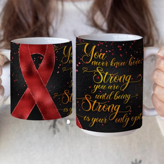 Conception de mug avec ruban de sensibilisation ro