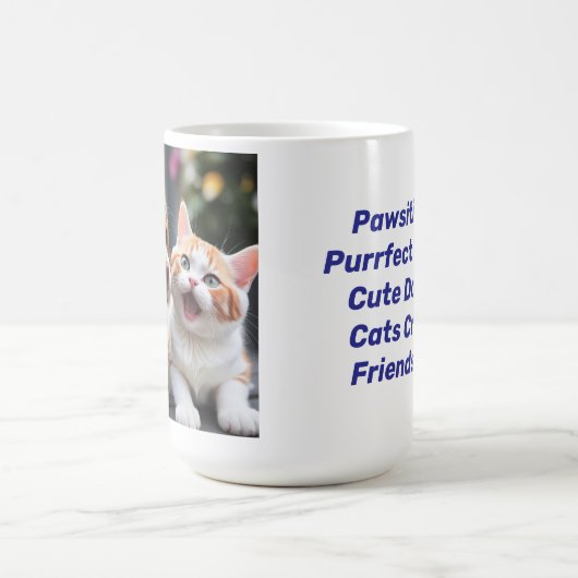 Conception De Mug D'Amitié À Des Fins Pawsitives. (Centre)