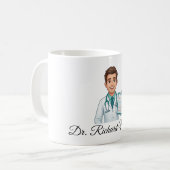 Conception de mug de cardiologue de dessin animé s (Devant gauche)