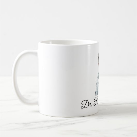 Conception de mug de cardiologue de dessin animé s (Gauche)