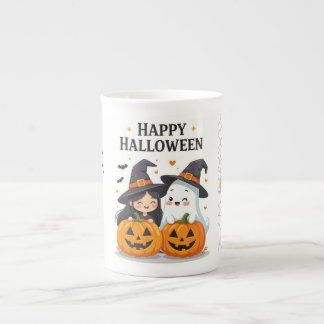Conception de mug de sorcière et fantôme de Hallow