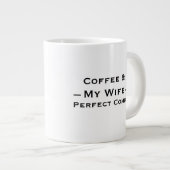 Conception de Mug de Typographie – Café & Ma Femme (Devant droit)