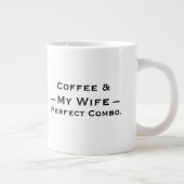 Conception de Mug de Typographie – Café & Ma Femme (Droite)