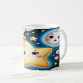 Conception de mug étoilé – Art de tasse céleste mi (Devant droit)