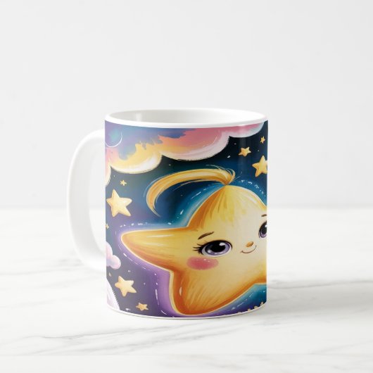 Conception de mug étoilé – Art de tasse céleste mi (Devant gauche)