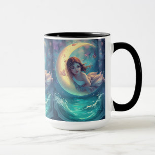 Conception de mug Fille de Lune Rêveuse Art de B
