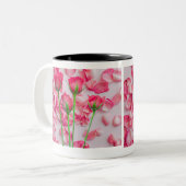 Conception de mug floral à pétales de rose rose él (Devant gauche)