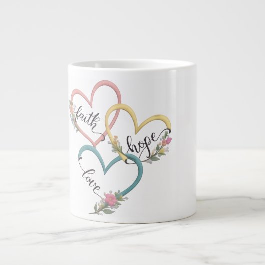 Conception de mug Foi Espoir Amour (Devant)