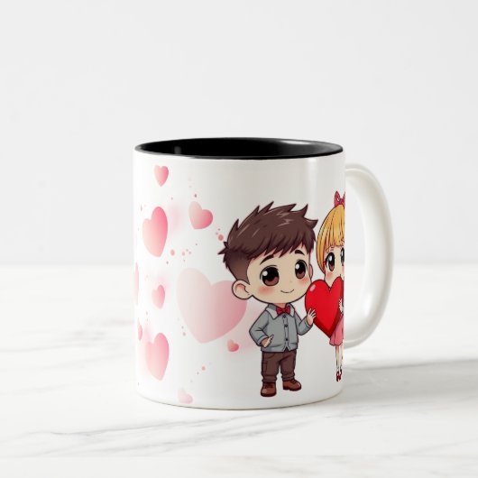 "Conception de Mug Heureuse Sainte-Valentin - L'am (Devant droit)