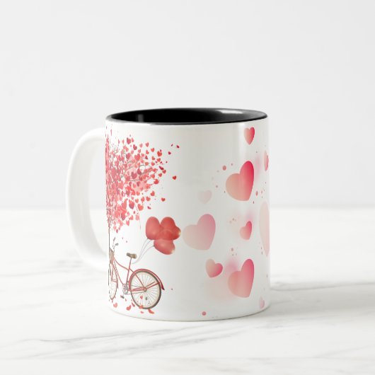 "Conception de Mug Heureuse Sainte-Valentin - L'am (Devant gauche)