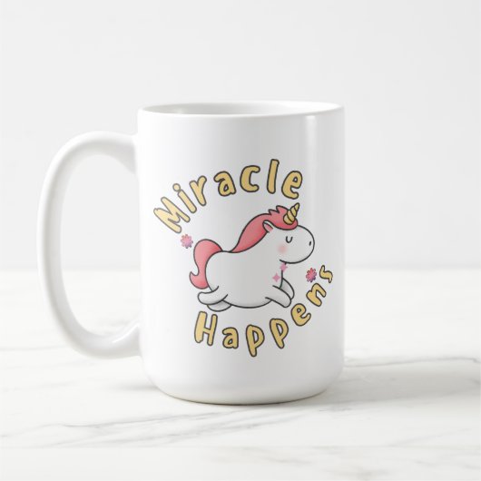 Conception de mug licorne mignonne où il est écrit (Gauche)