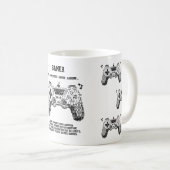 Conception de mug manette de jeu rétro pixel (Devant droit)