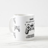 Conception de mug manette de jeu rétro pixel (Devant gauche)