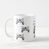 Conception de mug manette de jeu rétro pixel (Gauche)