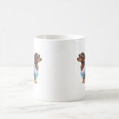 Conception de mug mignonne de teckel (Centre)