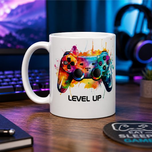 Conception de mug "Niveau supérieur" pour manette