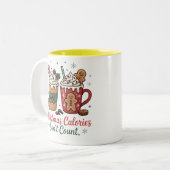 conception de mug Noël calories ne comptent pas (Devant gauche)