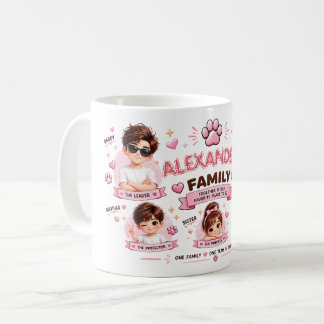 Conception de mug pour famille mignonne (SUR MESUR