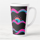 Conception de mug Rétro Wave – Soleil et vague géo (Droite)