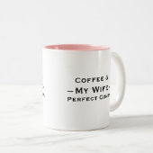 Conception de mug typographie – Café & Ma Femme (Devant droit)