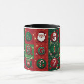 Conception de Noël sur une tasse blanche classique (Centre)
