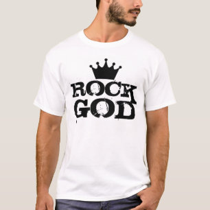 conception de noir de T-shirt d'un dieu de roche