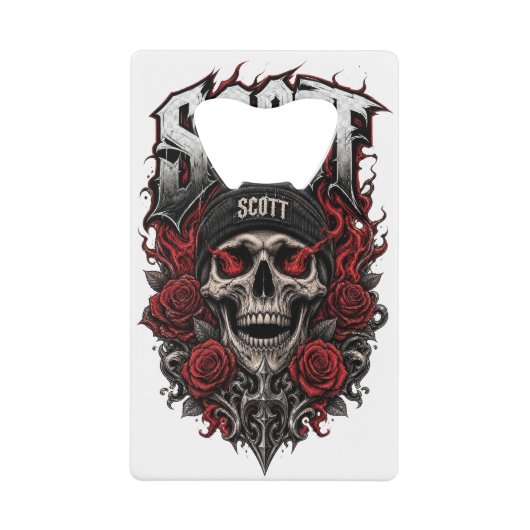 Conception de nom personnalisé Scott Gothic Skull (Devant)