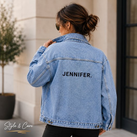 Conception de nom personnalisé sur une veste en je