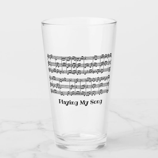 Conception de notes musicales Verre à boire (Devant)